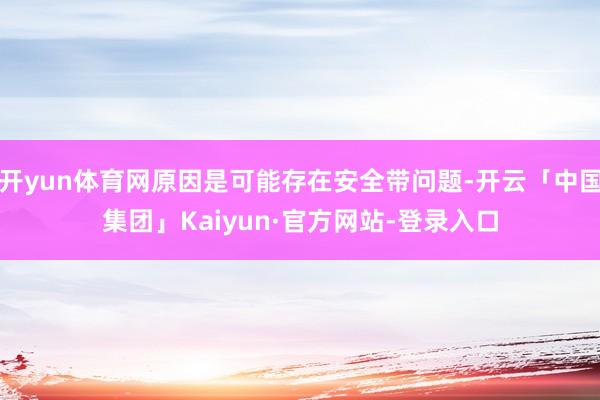 开yun体育网原因是可能存在安全带问题-开云「中国集团」Kaiyun·官方网站-登录入口