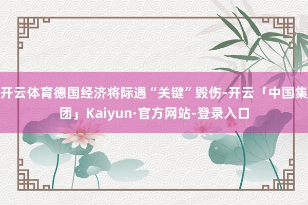 开云体育德国经济将际遇“关键”毁伤-开云「中国集团」Kaiyun·官方网站-登录入口