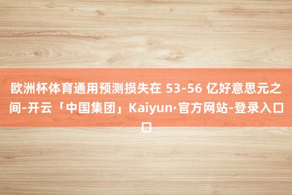 欧洲杯体育通用预测损失在 53-56 亿好意思元之间-开云「中国集团」Kaiyun·官方网站-登录入口