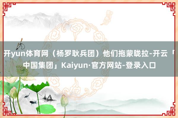 开yun体育网（杨罗耿兵团）他们拖蒙眬拉-开云「中国集团」Kaiyun·官方网站-登录入口