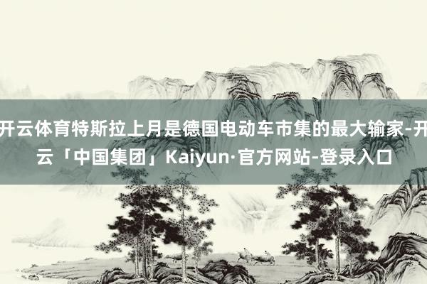 开云体育特斯拉上月是德国电动车市集的最大输家-开云「中国集团」Kaiyun·官方网站-登录入口