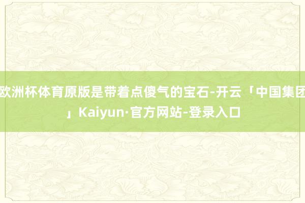 欧洲杯体育原版是带着点傻气的宝石-开云「中国集团」Kaiyun·官方网站-登录入口