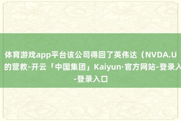 体育游戏app平台该公司得回了英伟达（NVDA.US）的营救-开云「中国集团」Kaiyun·官方网站-登录入口