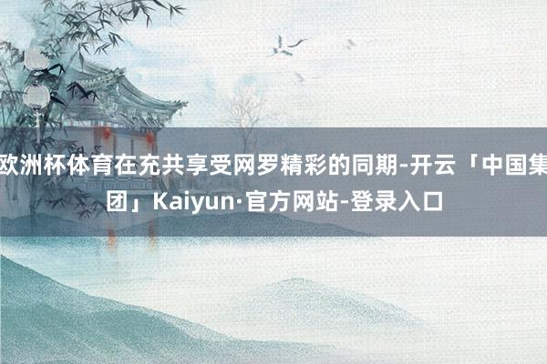 欧洲杯体育在充共享受网罗精彩的同期-开云「中国集团」Kaiyun·官方网站-登录入口