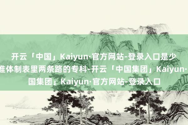 开云「中国」Kaiyun·官方网站-登录入口是少数几个不错同期对准体制表里两条路的专科-开云「中国集团」Kaiyun·官方网站-登录入口