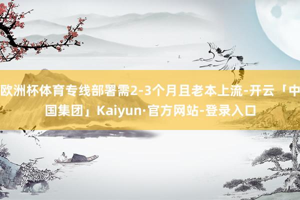 欧洲杯体育专线部署需2-3个月且老本上流-开云「中国集团」Kaiyun·官方网站-登录入口