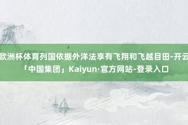 欧洲杯体育列国依据外洋法享有飞翔和飞越目田-开云「中国集团」Kaiyun·官方网站-登录入口