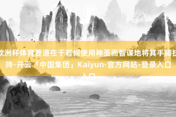 欧洲杯体育要道在于若何使用神圣而智谋地将其手脚扶持-开云「中国集团」Kaiyun·官方网站-登录入口