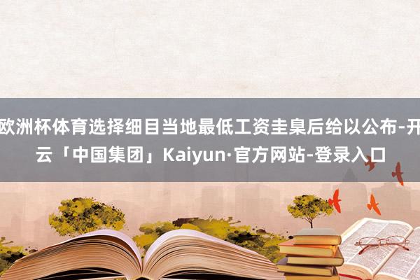 欧洲杯体育选择细目当地最低工资圭臬后给以公布-开云「中国集团」Kaiyun·官方网站-登录入口